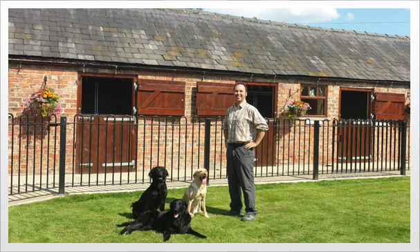 Adrian and his dogs